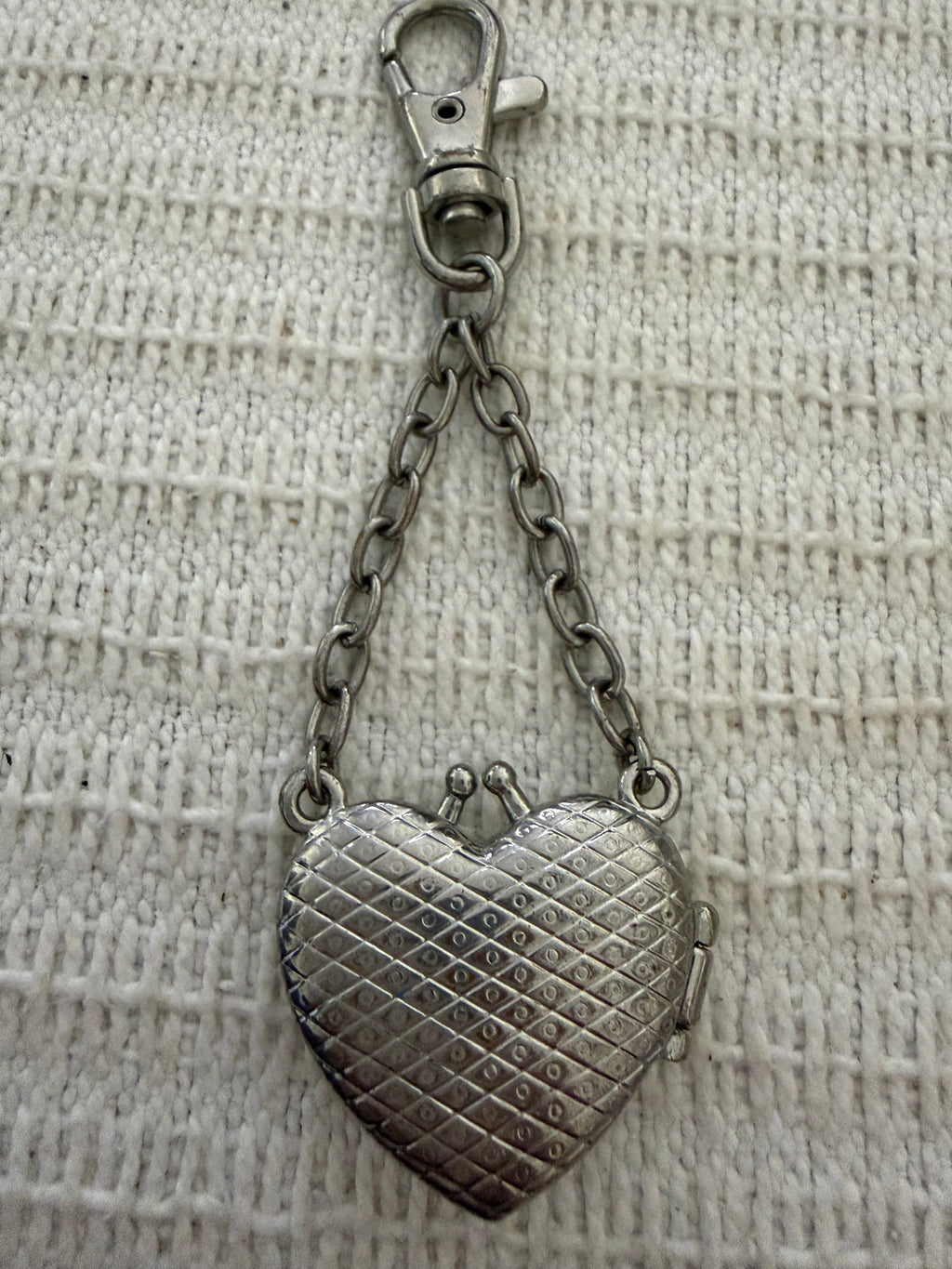 Heart mirror locket key-chain