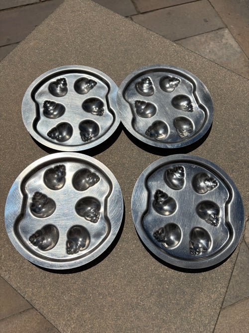 4 Escargot (snail)serving plates