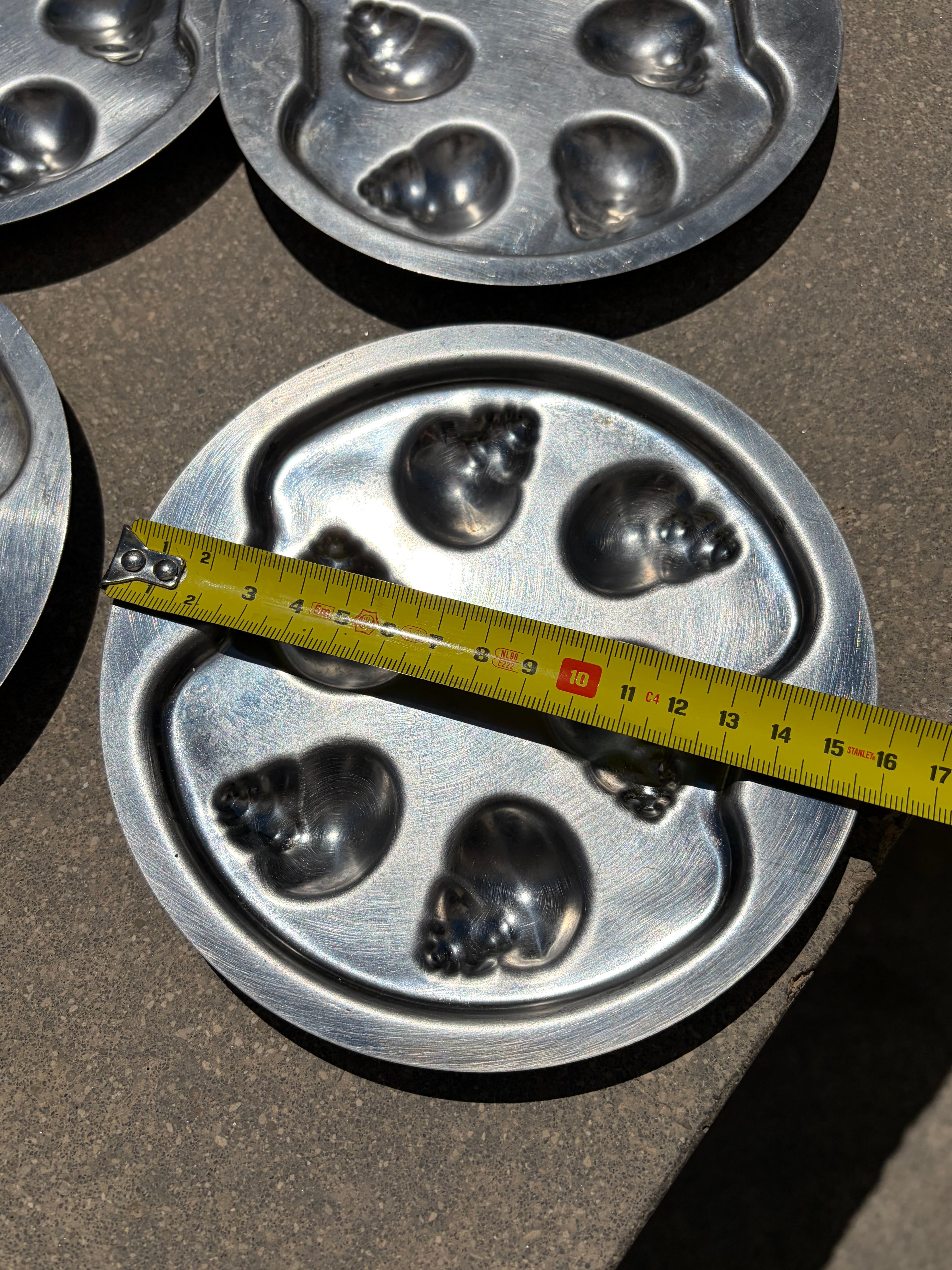 4 Escargot (snail)serving plates