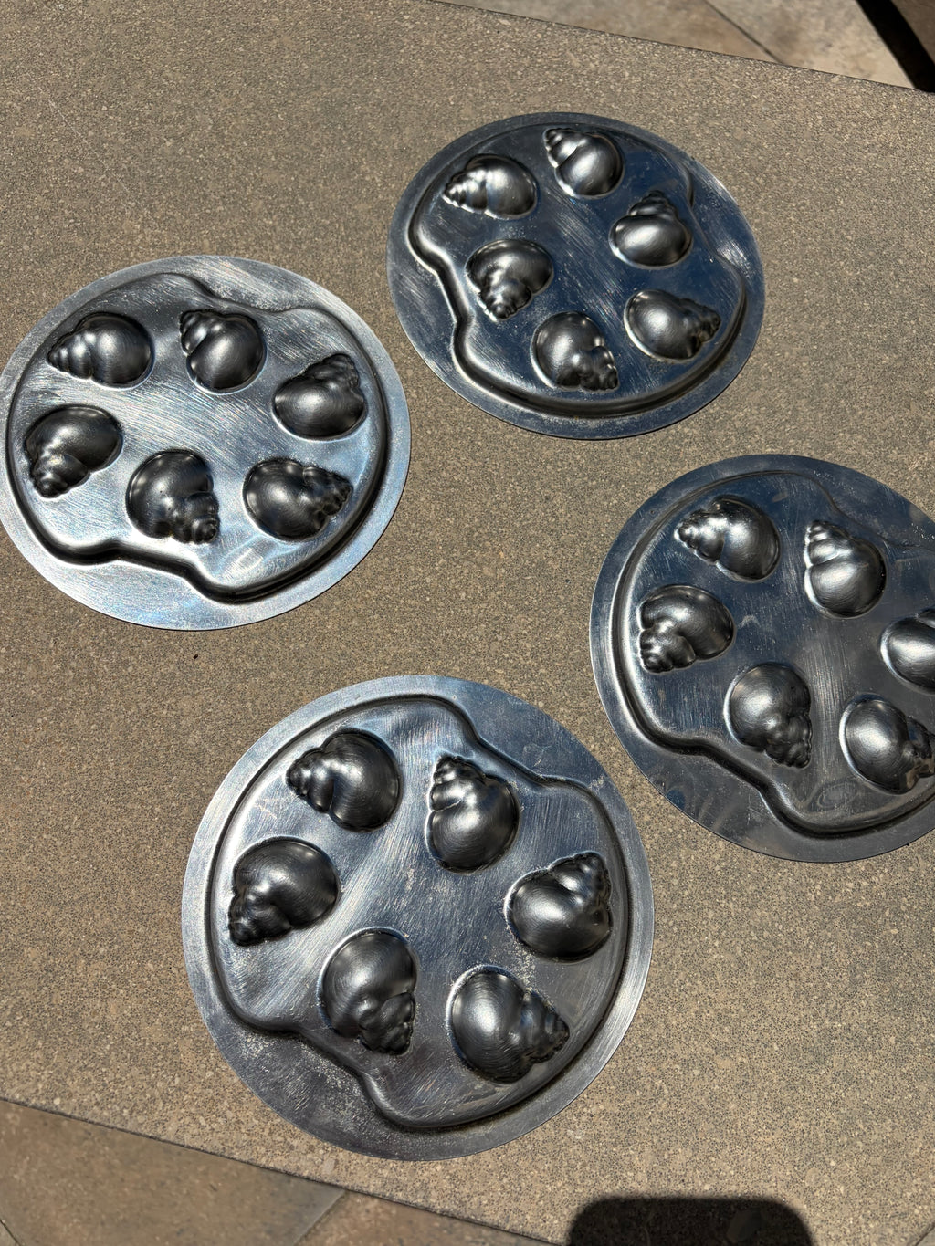 4 Escargot (snail)serving plates