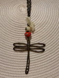 Necklace with dragonfly pendant